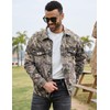 Yuanbang Camo Jackets for Men Trucker Unlined Camouflage Coats Hunting