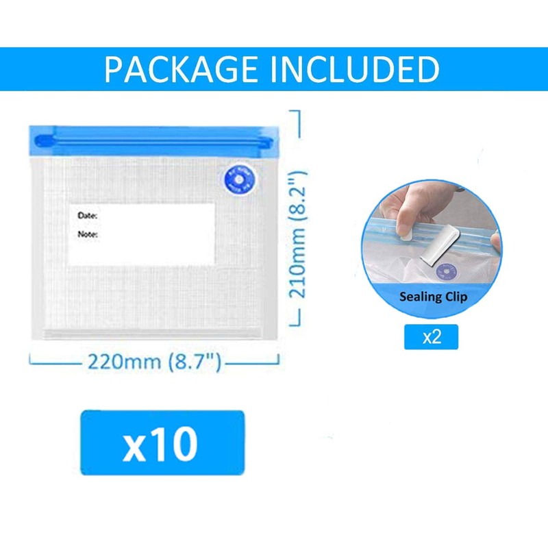 Sous Vide Bags BPA Free Reusable Vacuum Sealer Zipper bags