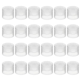 PATIKIL Twist Bottle Caps, 24Pcs 24/410 Squeeze Flip Cap Replacement for Glue Dispensing Bottles, Paint Bottles - Clear