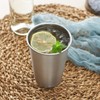 SMLIXE 8 Pack 16oz Stainless Steel Pint Cup,Healthy Unbreakable and