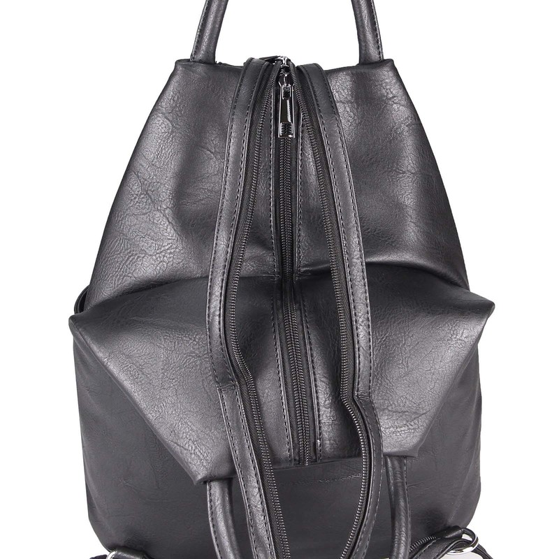 ITALYSHOP24.COM OBC Women's Backpack Shoulder Bag Leather Look Daypack Backpack
