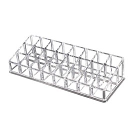 AOKIVIGOA Organizador transparente para pintalabios PS para maquillaje cosmético, soporte de cristal, 24 secciones, estilo B