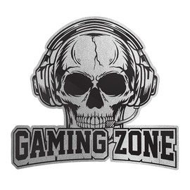 SkinoEu® 1 x Autoaufkleber Vinyl Aufkleber für Auto Moto Motorrad Fahrrad Helm Fenster Tuning Schädel Spielbereich Rennfahrer B 123