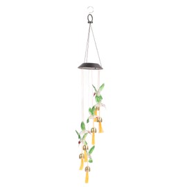 Solar Wind Chimes Waterproof LED Color Changing Hanging Solar Powered Wind Chime for Outside Outdoor Hummingbird