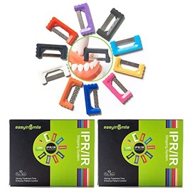 SNAWOP - Tiras de pulido dental, 2 paquetes de 2 unidades de reducción interproximal ortodóntica IPR/IR, kit de esmalte dental de uso único (kit de sistema de tiras IPR Plus)