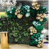Green and Gold Balloons,60 Packs 12 Inch Metallic Green Gold