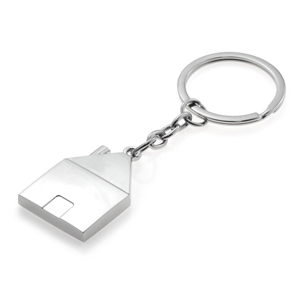 EIO Gifts Personalised House Shaped 'New Home' Keyring Style 2