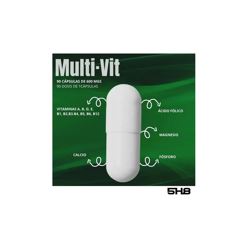 Multivitaminico 90 Caps Complejo B Vitaminas Minerales 5H8
