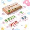 Sharplace Wooden Number Index Cards 1 9000 Development Montessori Learning