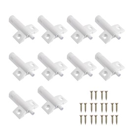 Amindz Pack of 10 Furniture Door Dampers, White, Kitchen Cabinet Door Stop, Noise Reduction Shock Absorber, Soft Close Damper for Door, Cupboard, Drawer, Bumper