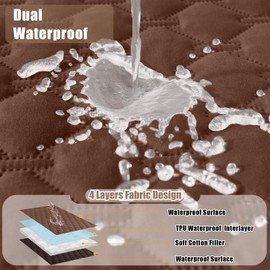 Smiry Waterproof Dog Blanket, Soft Dog Bed Cover Pet Blanket, Reversible Washable Pet Couch Cover for Sofa Furniture Protector for Puppy Cat (30x70 Inch, Brown/Chocolate)