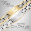 Willis Judd Mens Two Tone Titanium DAD Bracelet Engraved Best