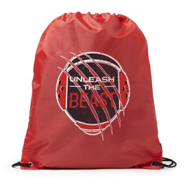 ChalkTalkSPORTS Wrestling Unleash The Beast Drawstring Bag | Red Sports Bag