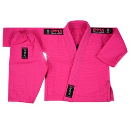Playwell Martial Arts Gifts - Baby Infant BJJ Ju (Jiu) Jitsu Uniform (Suit) - Pink (6-12 Months)