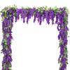 Apeair Wisteria Artificial Flowers Garland, 8Pcs Total 57.6ft Silk Faux