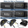Portable Safe with Number Code, Security Box with Wire Rope,