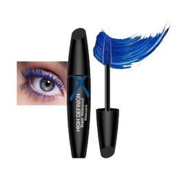 Waterproof 2 in 1 False Lash Effect Mascara, Blue Volume Mascara with Soft Brush, Smudge Proof Long Lasting No Clumping Mascaras Create Volumizing Thickening Curling Eye Lashes
