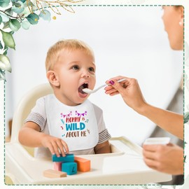 Panitay 100 Pcs Baby Bib Bodysuit Baby Shower Set Baby Shower Game Sign Baby Feeder Bib Newborn Bodysuit Fabric Marker(Greenery)