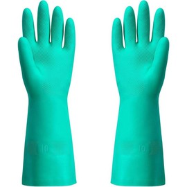Chemical Resistant Nitrile Gloves, Resist Household Acid, Alkali, Solvent and Oil, Latex Rubber Free, 1 Pair Medium - Size: X-Large (Pack of 1)