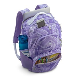 High Sierra Swoop Backpack with 17" Laptop Pocket, Marble Lavender