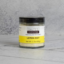 Lemon Zest Finishing Salt Flakes - Fine Salt Flakes - Natural Coarse Rimming Sea Salt - 2.5 Ounce