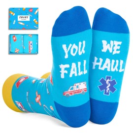 Zmart EMT Socks for Men Women - Funny Paramedic Socks, EMS Week Gifts, Novelty Socks