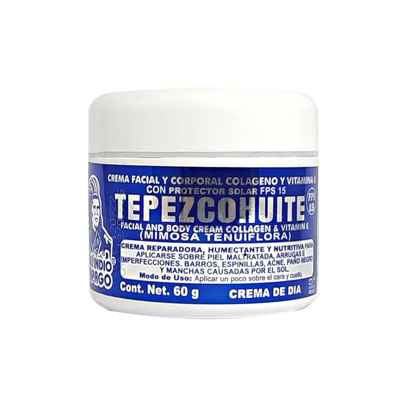 Crema De Tepezcohuite Noche Y Día 60gr Indio Papago Fps