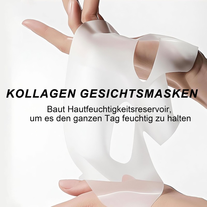Bukamkom Pack of 8 Collagen Face Mask, Hydrogel Overnight Face