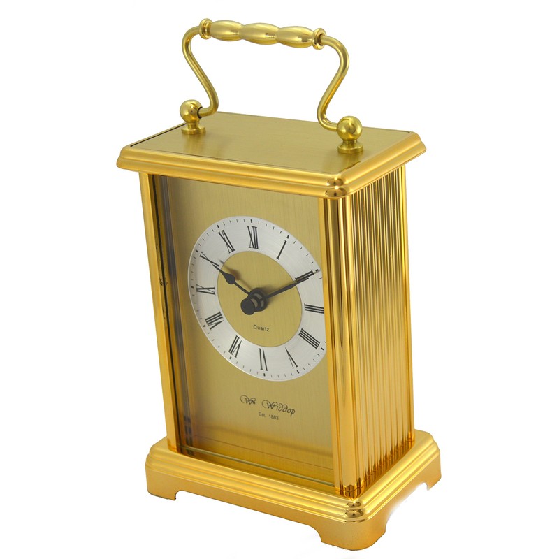Gold Colour Two Tone Gilt Carriage Clock