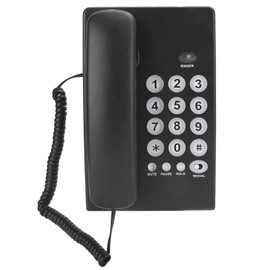 VBESTLIFE Landline telephone, KX-T504 Portable Family Business Office, Landline, Flash function Telephone, ABS Black
