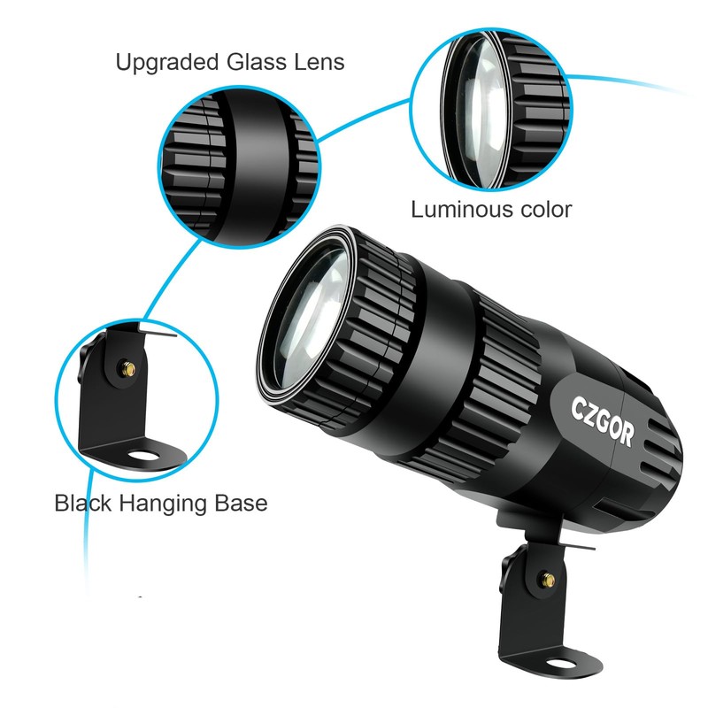 Led Pinspot Light, Czgor 15W Disco Ball Spotlight, RGBW 4