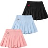 Girls' Casual Stretch Waist Skater Skorts Kids Athletic Uniform Shorts