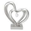 Double Heart Sculpture Resin Romantic Heart Statues Love Sculpture for