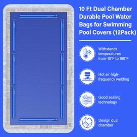 10 Ft Pool Water Bags 0.8mmThickened Double Layer Water Tubes 12 Pack