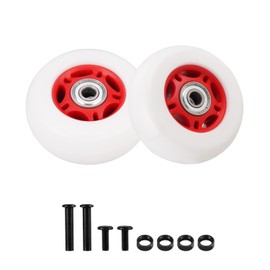 KAMIER - Ruedas de repuesto de 76 mm x 30 mm para niños con ruedas de repuesto para coches eléctricos Crazy Cart XL DLX Shift Rueda trasera Go Kart Drifting Krazy Carro de 76 mm x 30 mm, piezas rojas
