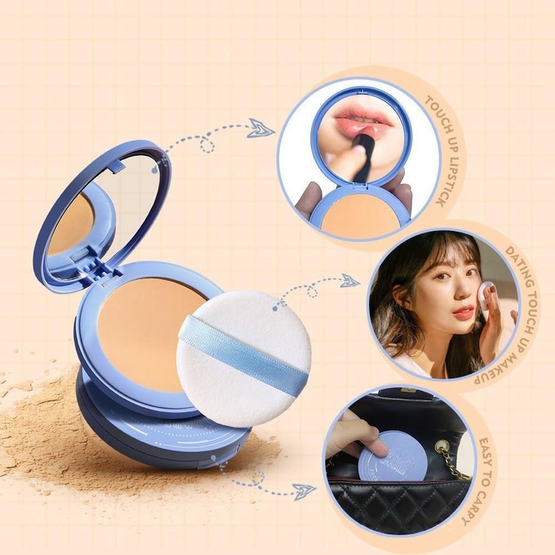 EVVCFEX Oil Control Face Powder, Matte Smooth Waterproof Long-lasting Setting