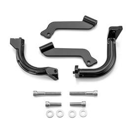 Wsays Driver Floorboard Footboard Mount Bracket Kit Compatible with Harley Touring Street Electra Road Glide Road King 2009-2025, Gloss Black