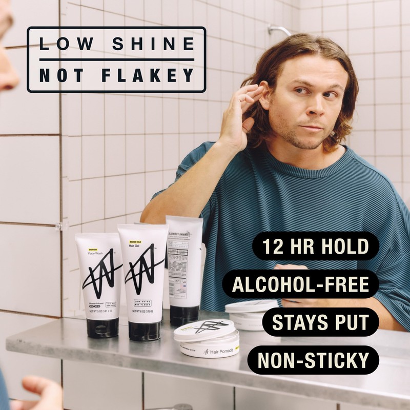 W By Jake Paul Hair Gel for Men, Low Shine,