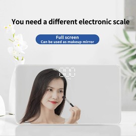 Travel Scale for Body Weight, Venugopalan Small Portable Body Weight Scales Digital Bathroom Mirror Scale Mini Electronic Scale for Personal Health, Body Tape Measure Included (Battery)