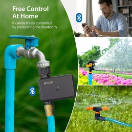 TROND Smart Garden Sprinkler Watering Bluetooth Timer for Water Hose with Schedules