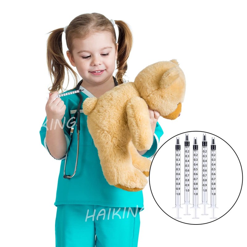 1ML Syringe, 20 PCS Disposable Catheter Tip Plastic Syringe for