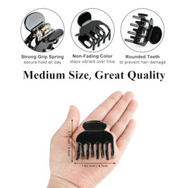 MAORULU Pinza para el cabello pequeña de acetato de 1,85" para cabello fino y mediano.