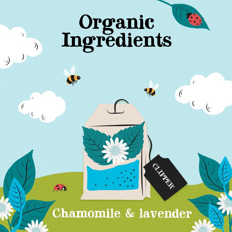Clipper Organic Snore & Peace Chamomile Lavender Tea, 50 Tea