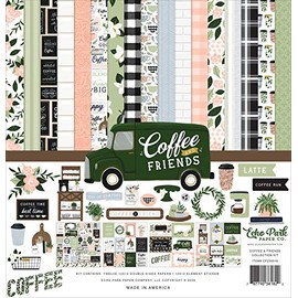 Echo Park Paper Company Coffee & Friends Collection Kit Paper 12" x 12"
