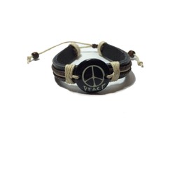 Peace Leather Bracelet