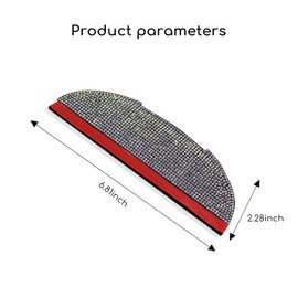 Car 2-PC Rear Mirror Rainproof Diamond Studded Rain Eyebrow Anti Reflective Car Universal Rearview Mirror Rainproof Plate (Multicolour)