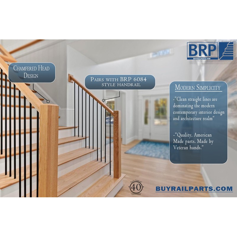 Blank Newel 3" Solid Chamfered Top Modern Design 4000 (Red