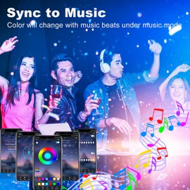 GXILEE Monitor LED Backlight, USB Powered 10 ft Led Light Strip for TV 32-65inch, APP Remote Control Music Sync RGB Led Strip Lights for Indoor Decor