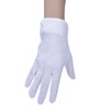 White Stitched Cotton Gloves Parade Gloves with Snap Closure, 2
