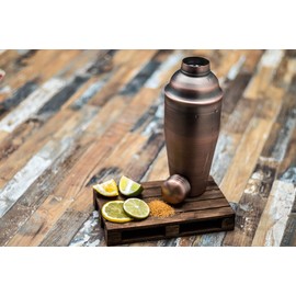 Buddy´s Bar Classic Bar Shaker High Quality 700ml Cocktail Shaker Food Safe with Gift Box Antique Copper
